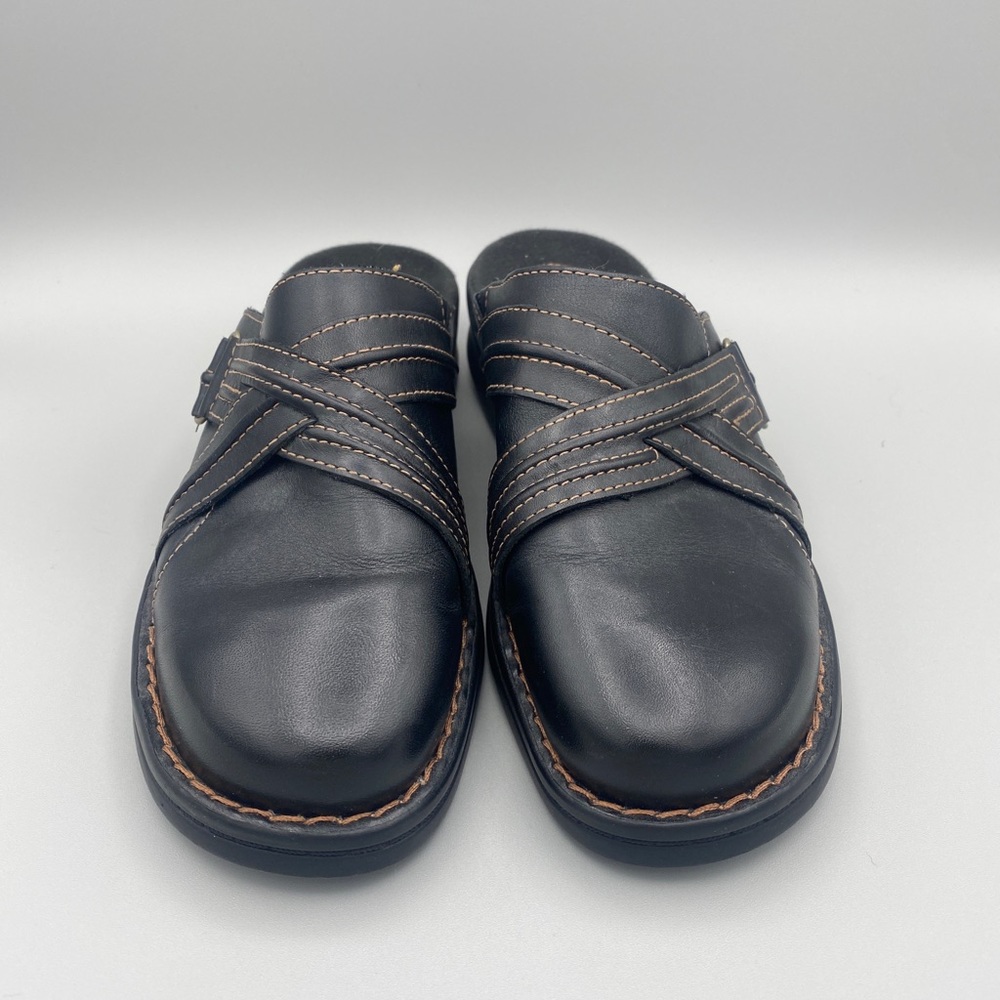 Clarks Round Toe Slip On Clogs US Womens 7M Black 35114 - Picture 2 of 10